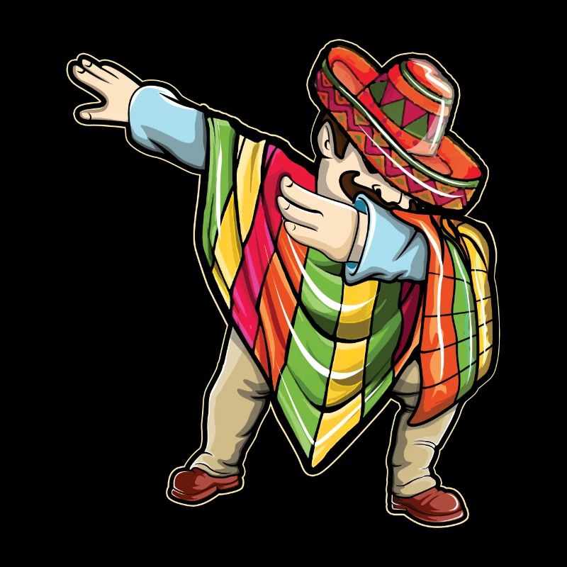 Dabbing Poncho Taco Happy Cinco De Mayo