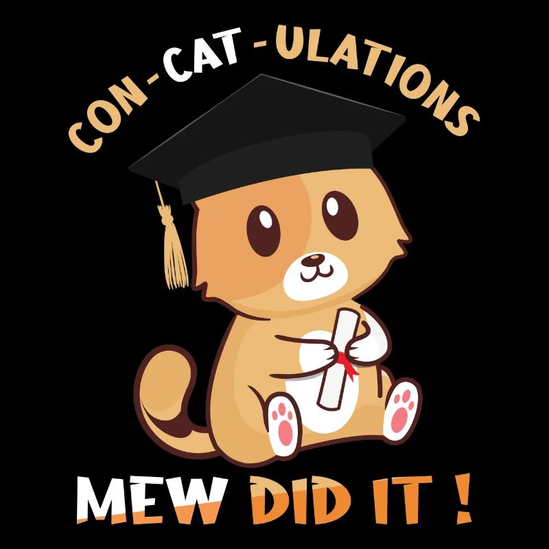 Cute Cat Diplômé Graduation 2023