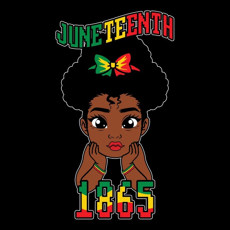 Kinder feiern Juneteenth Schwarze Geschichte
