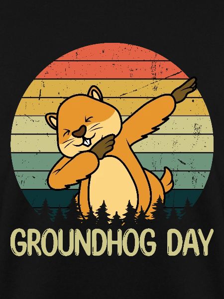 Lustiger Groundhog Day Dachsbaum