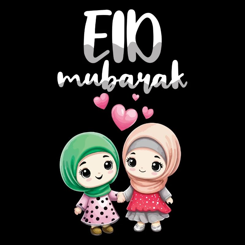 Eid Mubarak Süße Freundschaft Liebe