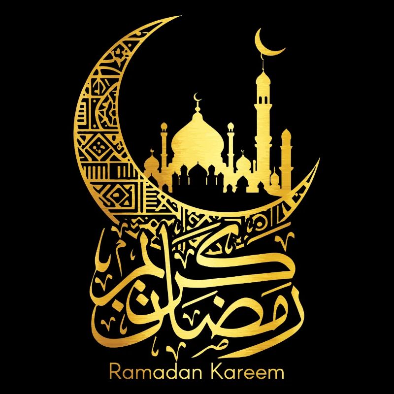 Eid Mubarak Ramadan Kareem Moon Mosque Design