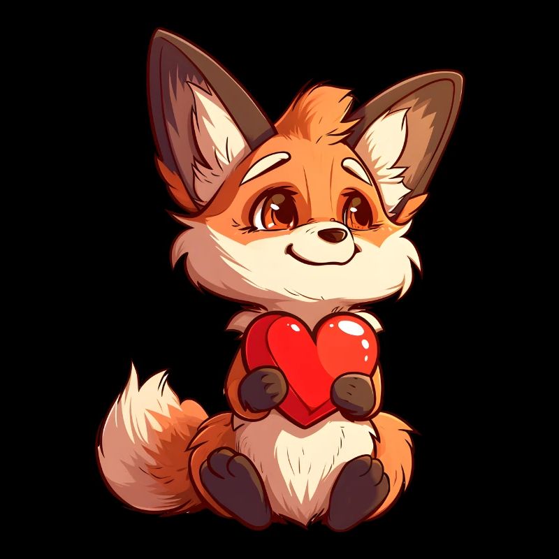 Valentine's Day Fox with Heart