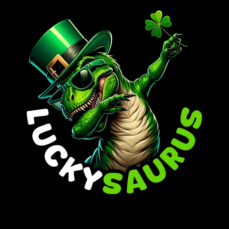 Fête de la Saint-Patrick Chance irlandaise Luckysaurus