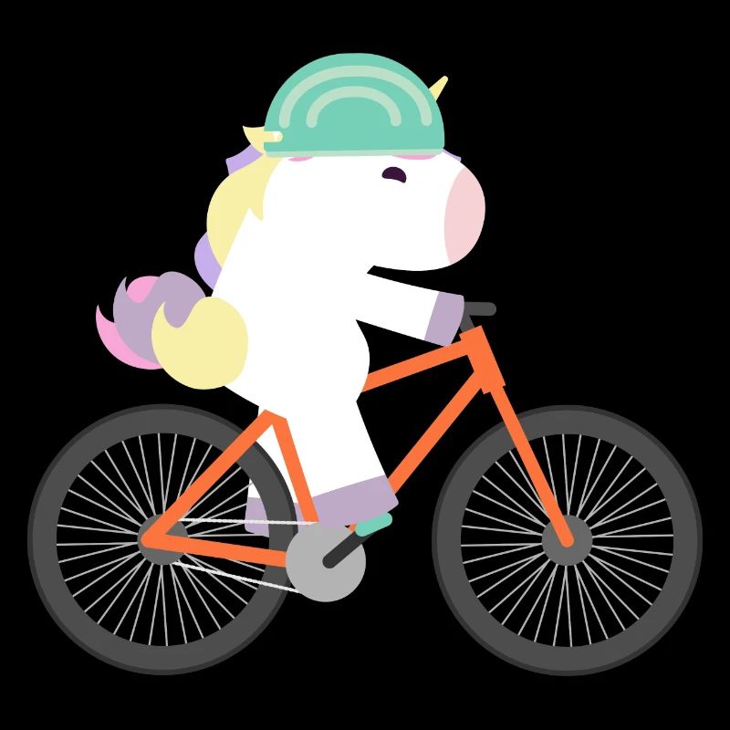 Licorne Roule à vélo