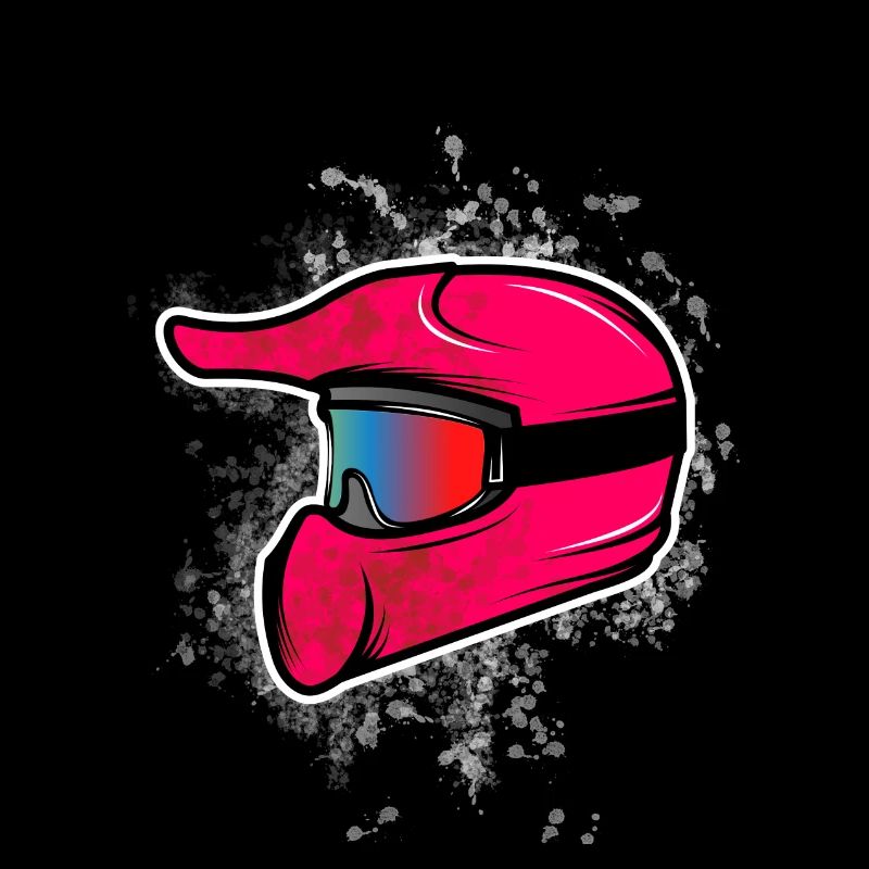 Motocross Helm Pink