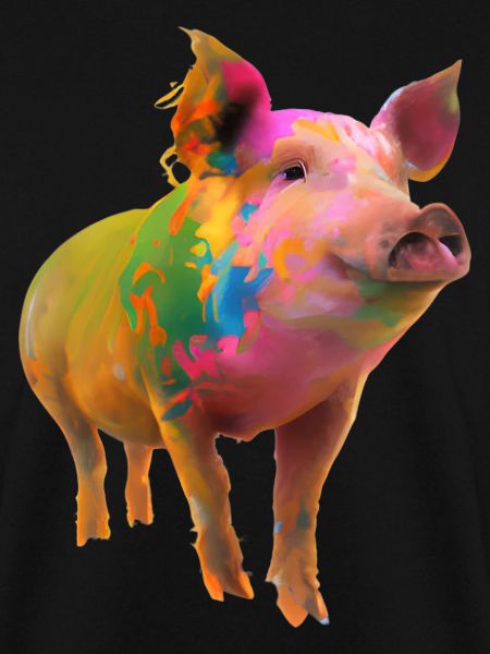 Farbenfrohes Schwein