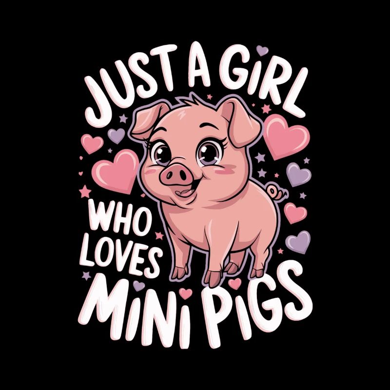 mignon petit cochon cochon fille disant