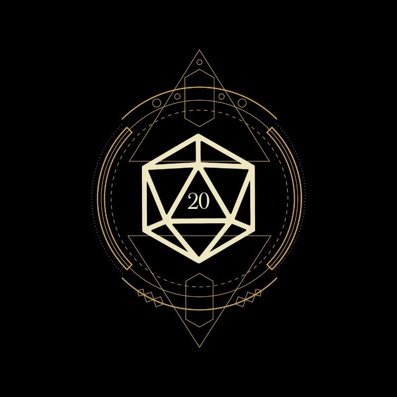 Esoteric Polyhedral D20 Dice of Fighter