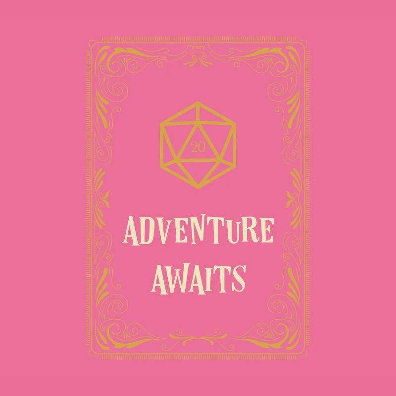 L’aventure attend Polyhedral D20 Dice Tabletop RPG