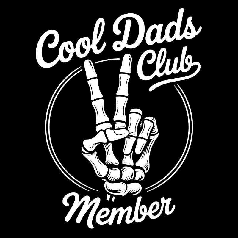Cool Dads Club Skeleton Hand Design