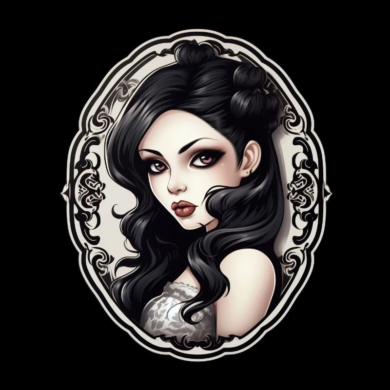 Goth Girl Gothic Mystical Horror Black