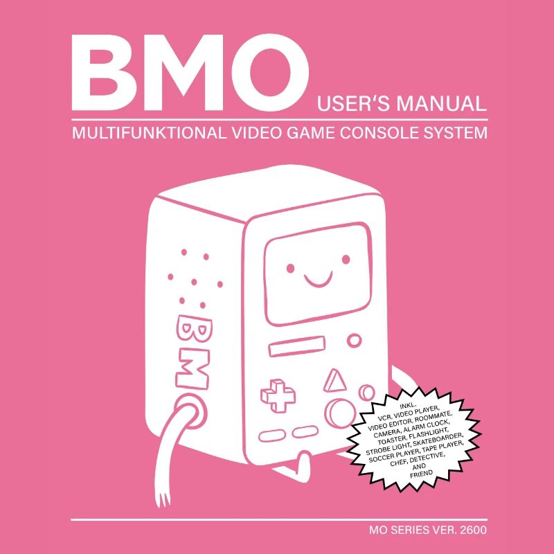 Adventure Time BMO Beemo Manuel D'Utilisation