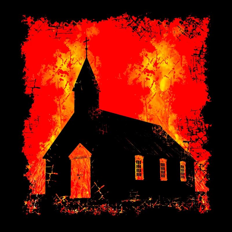 Brennende Kirche