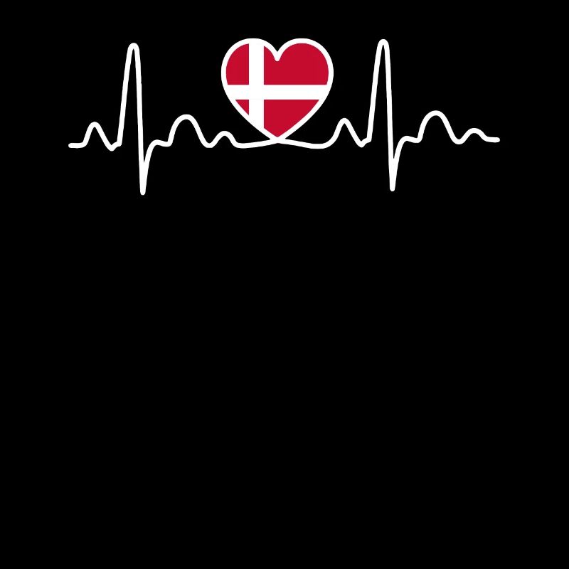 Battement de coeur du drapeau du Danemark
