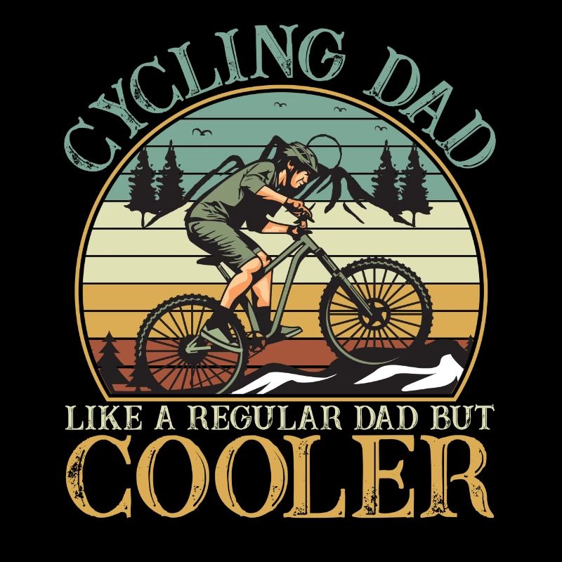 Cycling Dad Regular Dad But Cooler Vintage Sunset