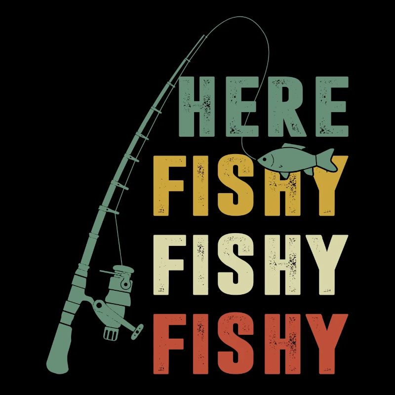 Here Fishy Fishy Fishy Vintage Retro