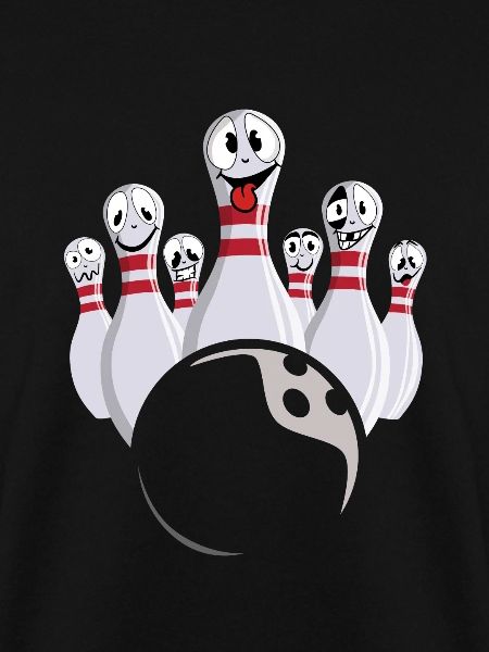 Bowling mit lachenden Bowling-Pins