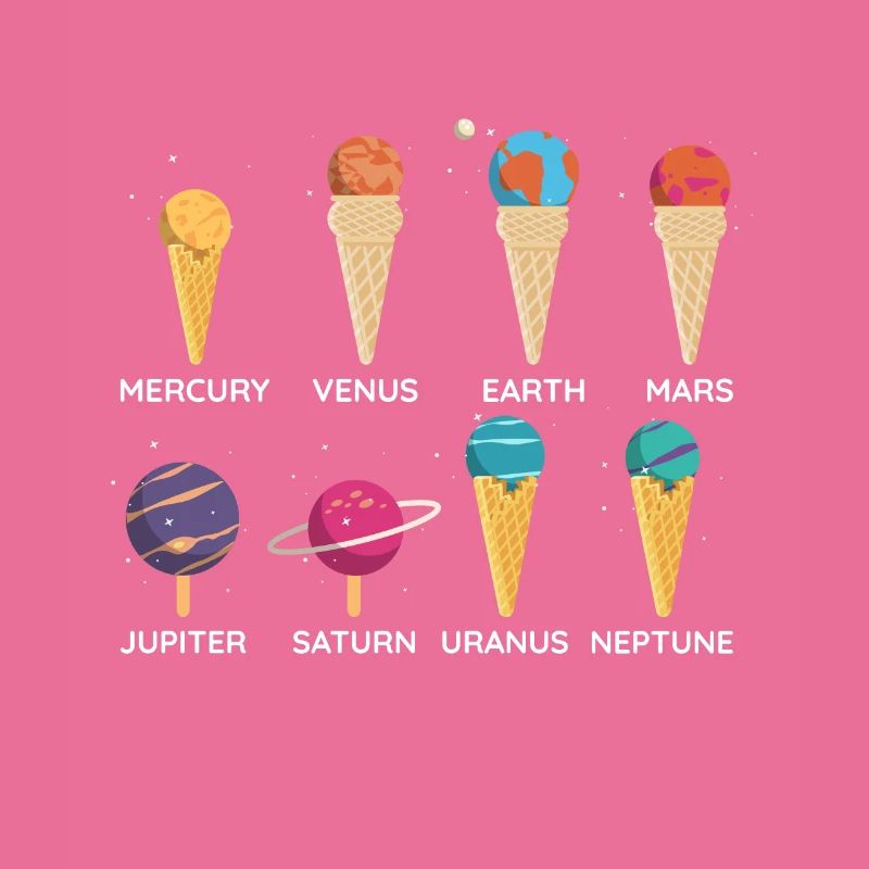 Sonnensystem-Eiscreme