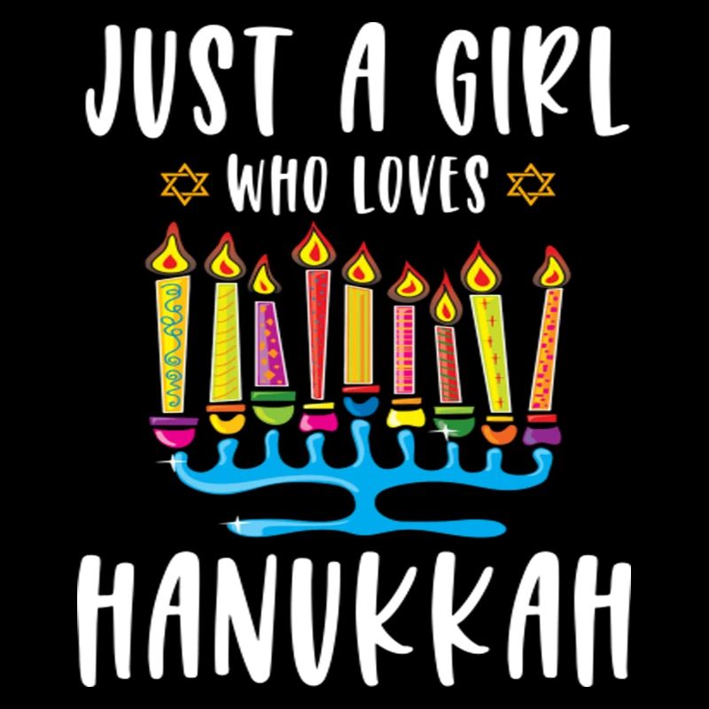 Juste une fille qui aime Hanoukka Menorah juive