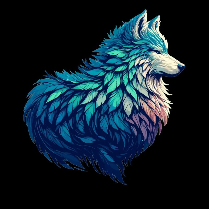 Wolf Stehend Majestätisch In Einem