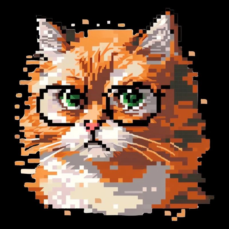 Pixel-Art Katze
