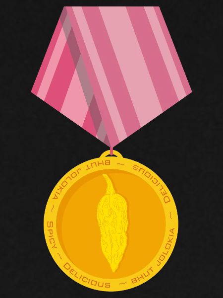 Bhut Jolokia Chili Medaille