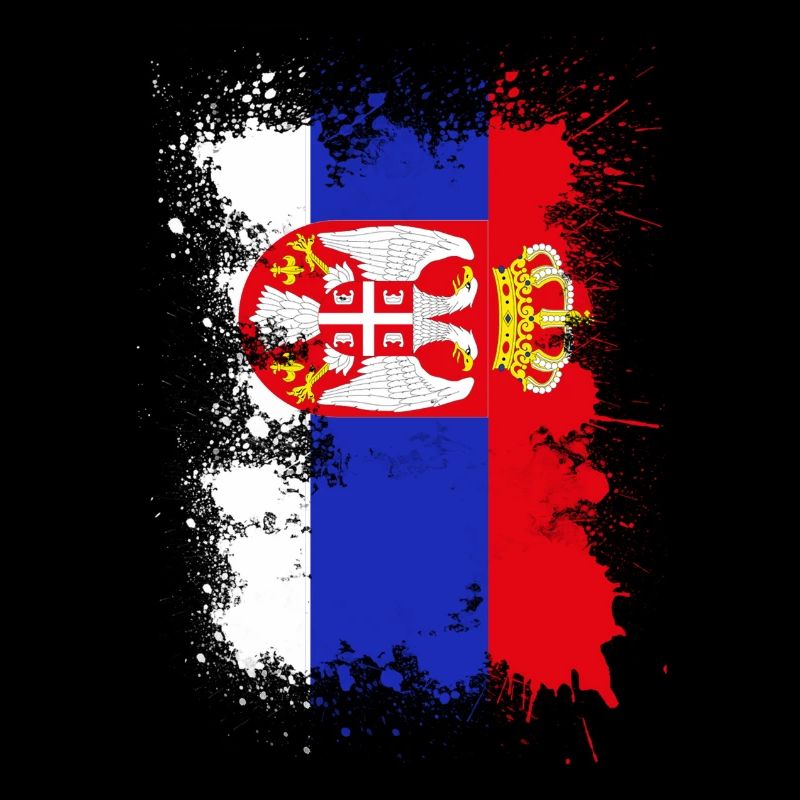 Serbien Flagge Farbfleck