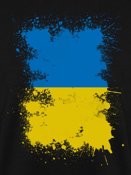 Ukraine Flagge Farbfleck Kunst