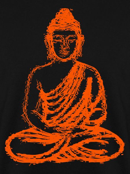 Buddha – Neon Glitch Spiritual Art