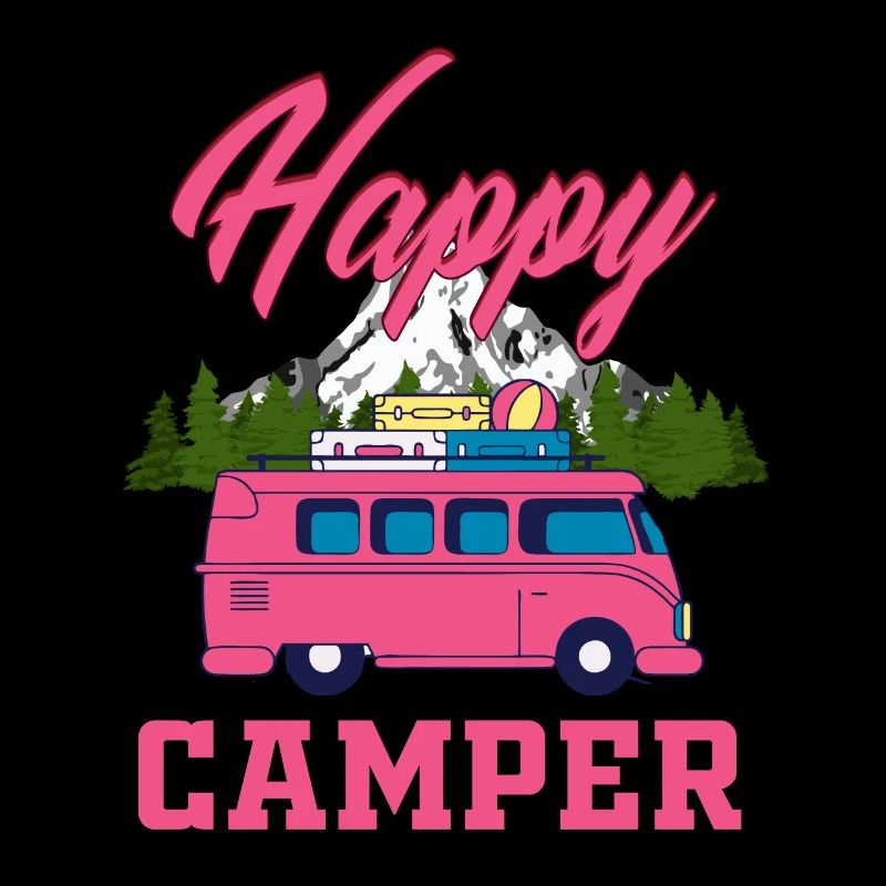 Glücklicher camper