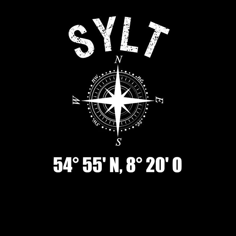 Coordinates Sylt Urlaub Insel gift idea