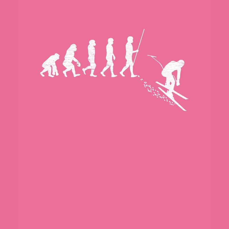 Lustiges Ski Evolution Wintersport Geschenk