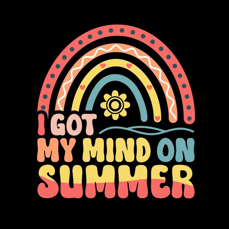 I Got My Mind On Summer Retro Rainbow Holiday