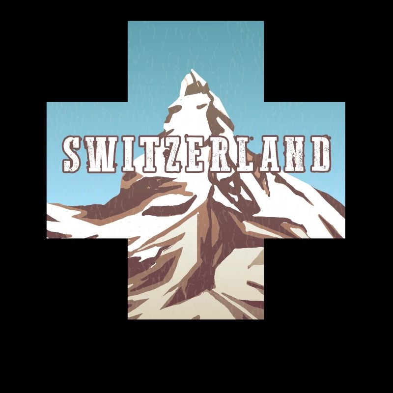 Schweiz-flagge | Schweizer Alpen | Schweiz