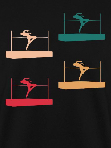 Bunte Hochsprung-Vielfalt Athleten-Design