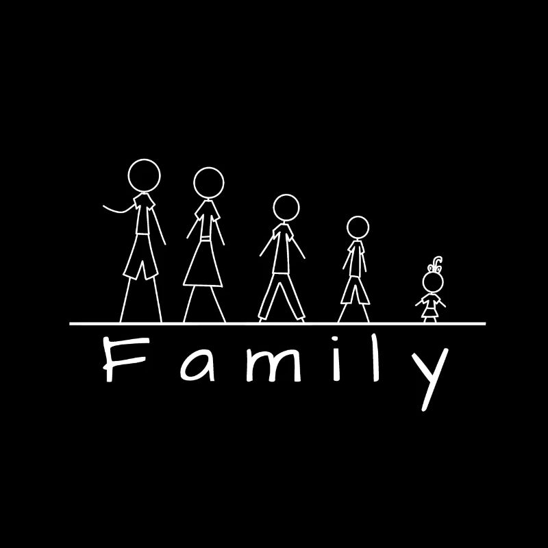 Strichmännchenfamilie