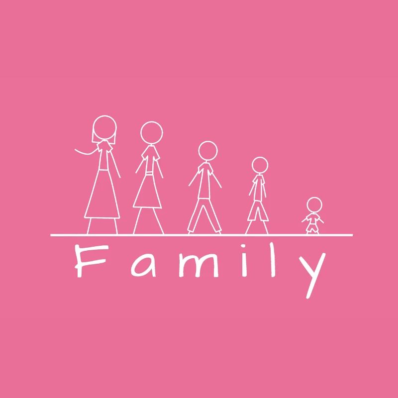 Strichmännchenfamilie