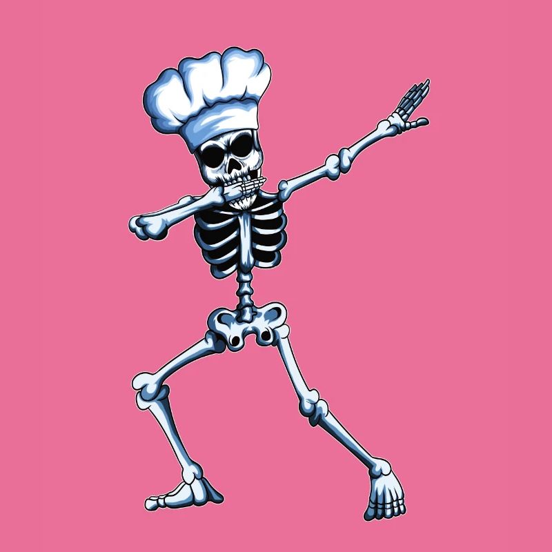 Cooking Baking Chef Chef Cap Skeleton Dabbing