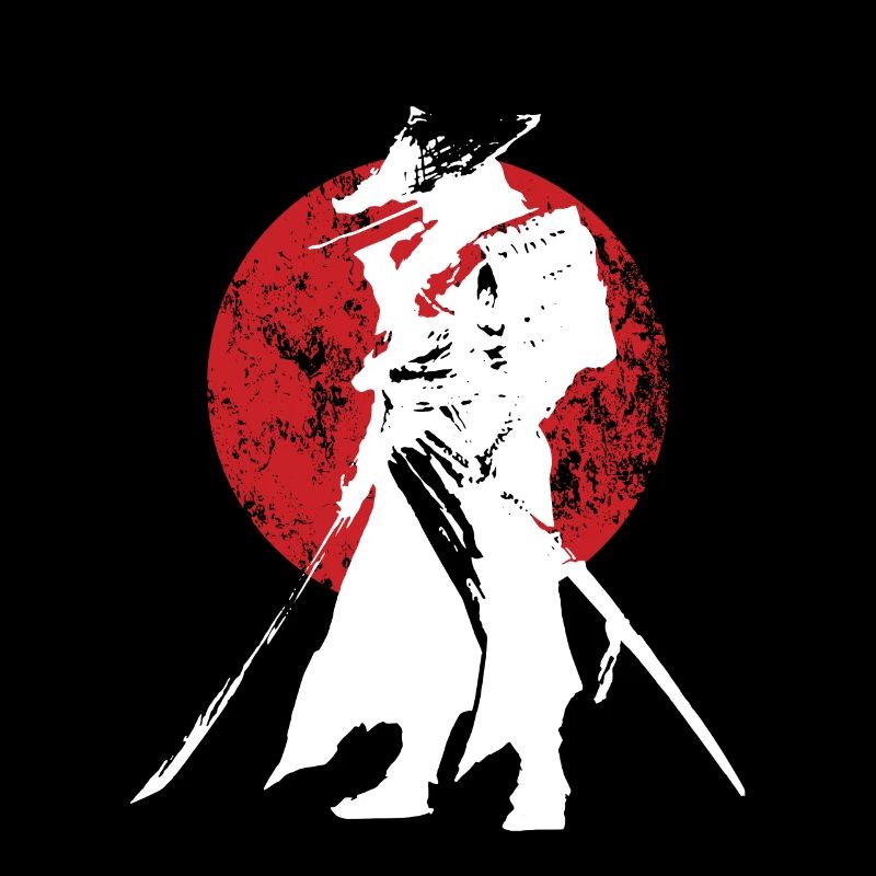 Samouraï Guerrier Épée Rétro Japonaise
