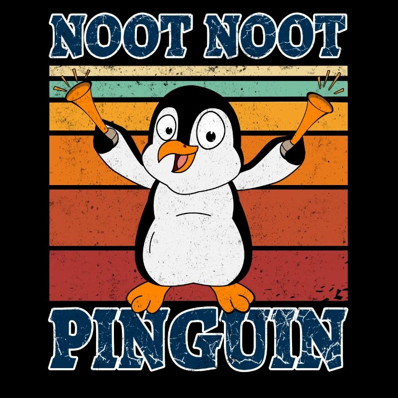 Noot Noot Madafakas Drôle de pingouin avec des klaxons