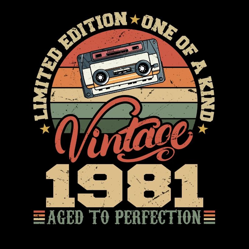 Vintage 1981 Retro 1981 Birthday Gift