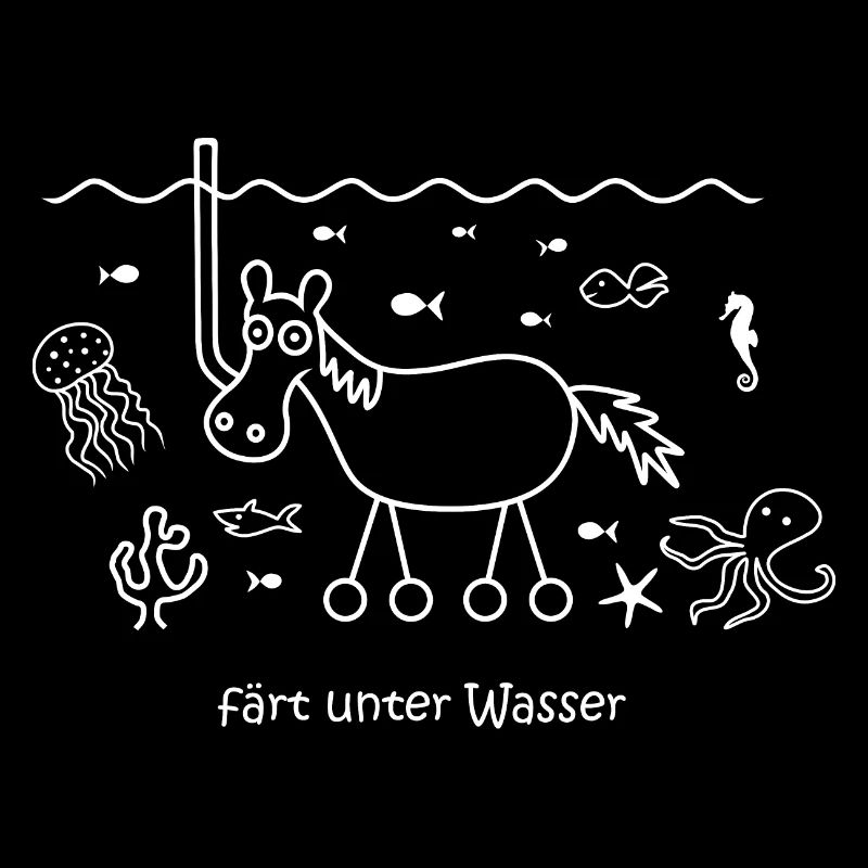färt sous l’eau, cheval en eau profonde, plongée en apnée