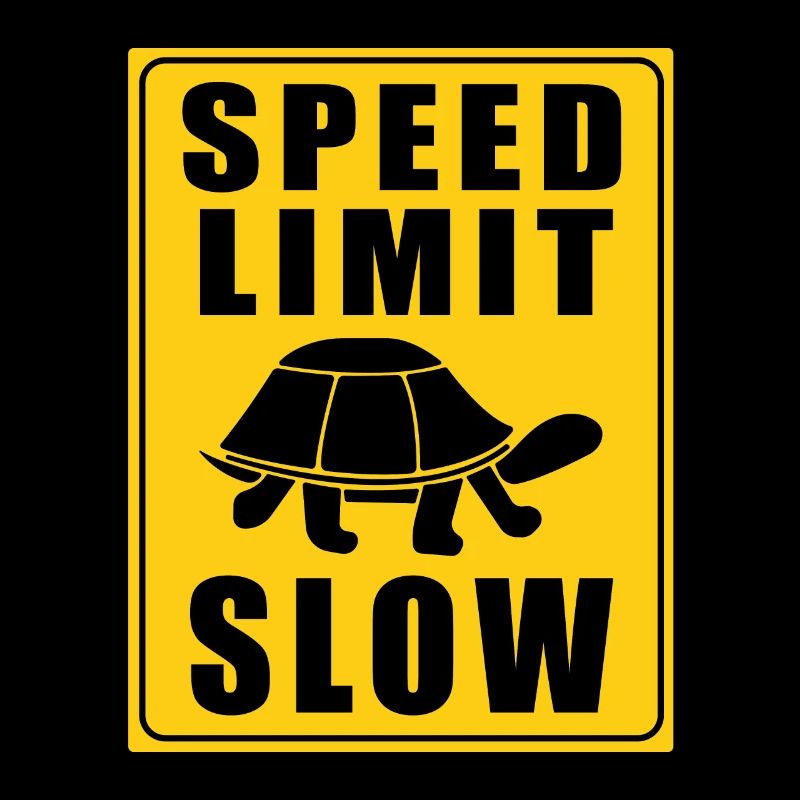 Schildkröte Tempo-Limit Autos