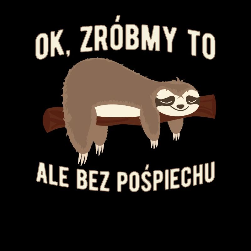 Sloth dort sur une branche en polonais