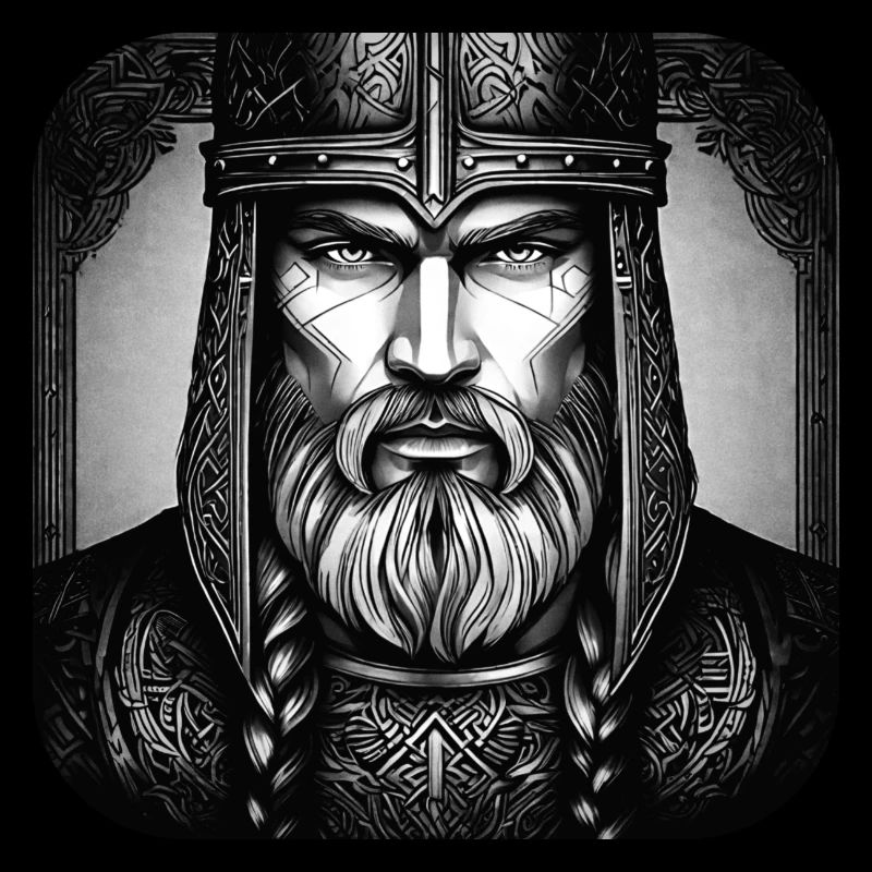 Fier guerrier viking germanique