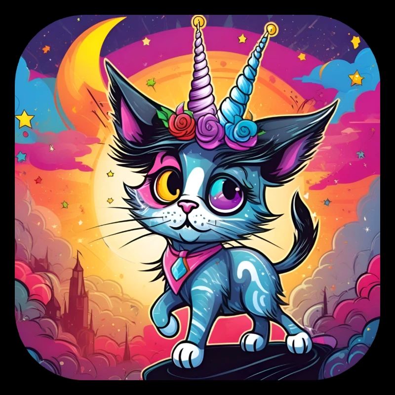 Niedliche Zweihorn Katze