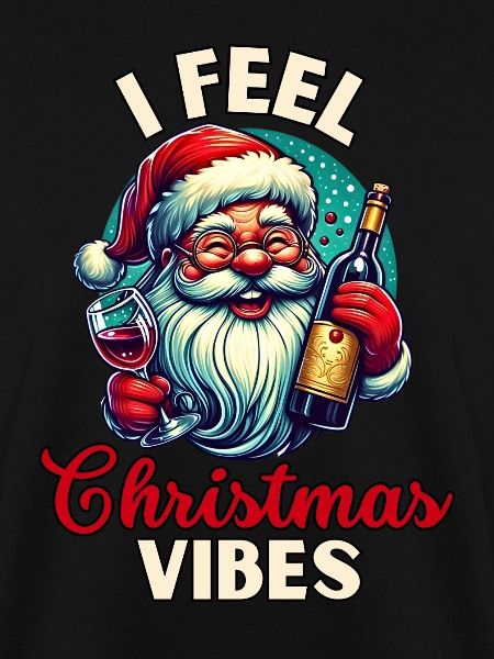 Weihnachtsmann mit Wein