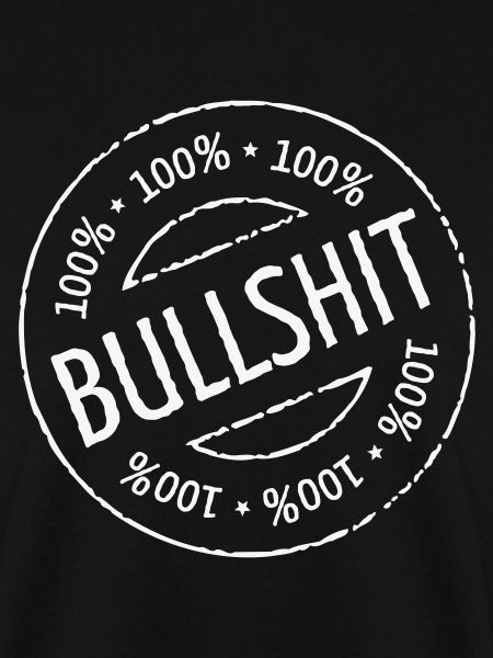 100% Bullshit Stamp (White)
