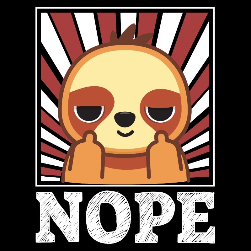 Nope - Faultier mit Mittelfinger